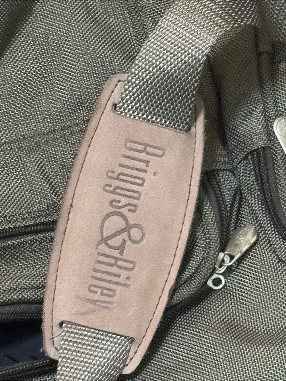 Briggs & Riley Olive Travel Garment Bag with Shoulder Strap